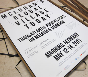 Poster für die Tagung McLuhan’s Global Village Today