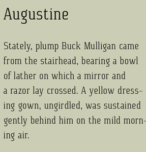 Augustine font sample