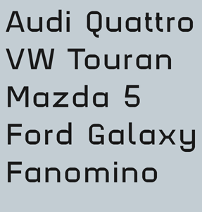 Fanomino font sample