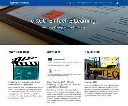 Screenshot der Startseite des e-KOO-Blogs