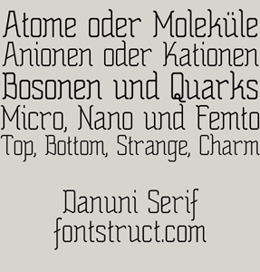 Danuni Serif font sample